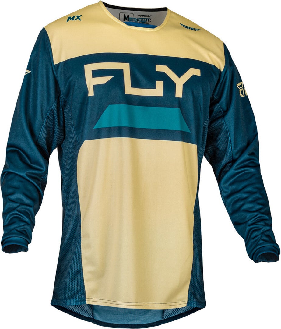 Fly Racing Kinetic Reload 2024 Motocross Jersey blue/beige M Figure 1