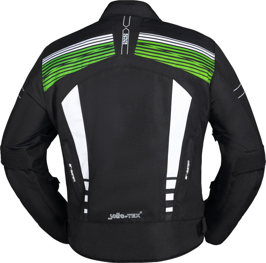 IXS RS-400-ST 3.0 Waterproof Motorcycle Textile Jacket black/white/green XXL Figure 2
