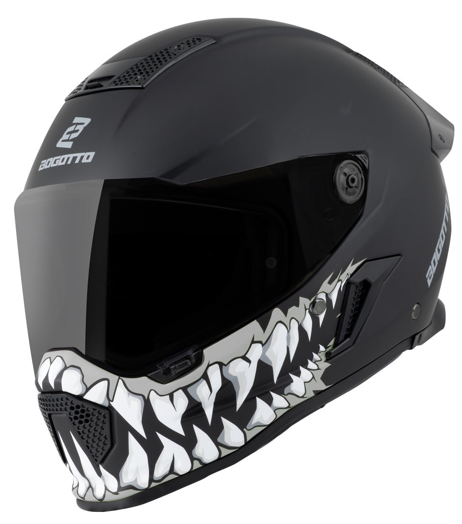 Bogotto Rapto Jaws Capacete Preto/Cinza fosco XL Figura 1