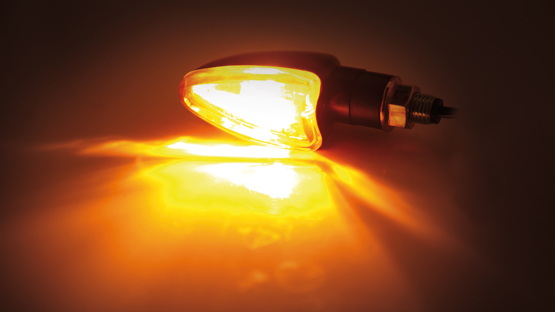 HIGHSIDER Smart Arrow Lampa Miniindikator Hus Svart / Lens Orange (Par), Fram och Bak Figur 7