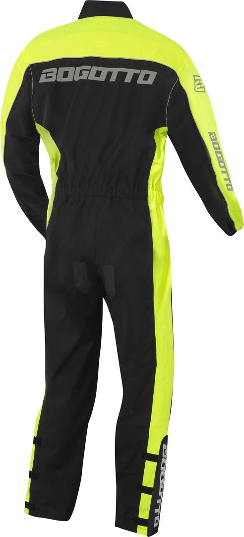 Bogotto Rain One Piece Motorcycle Rain Suit black/yellow M Figure 2