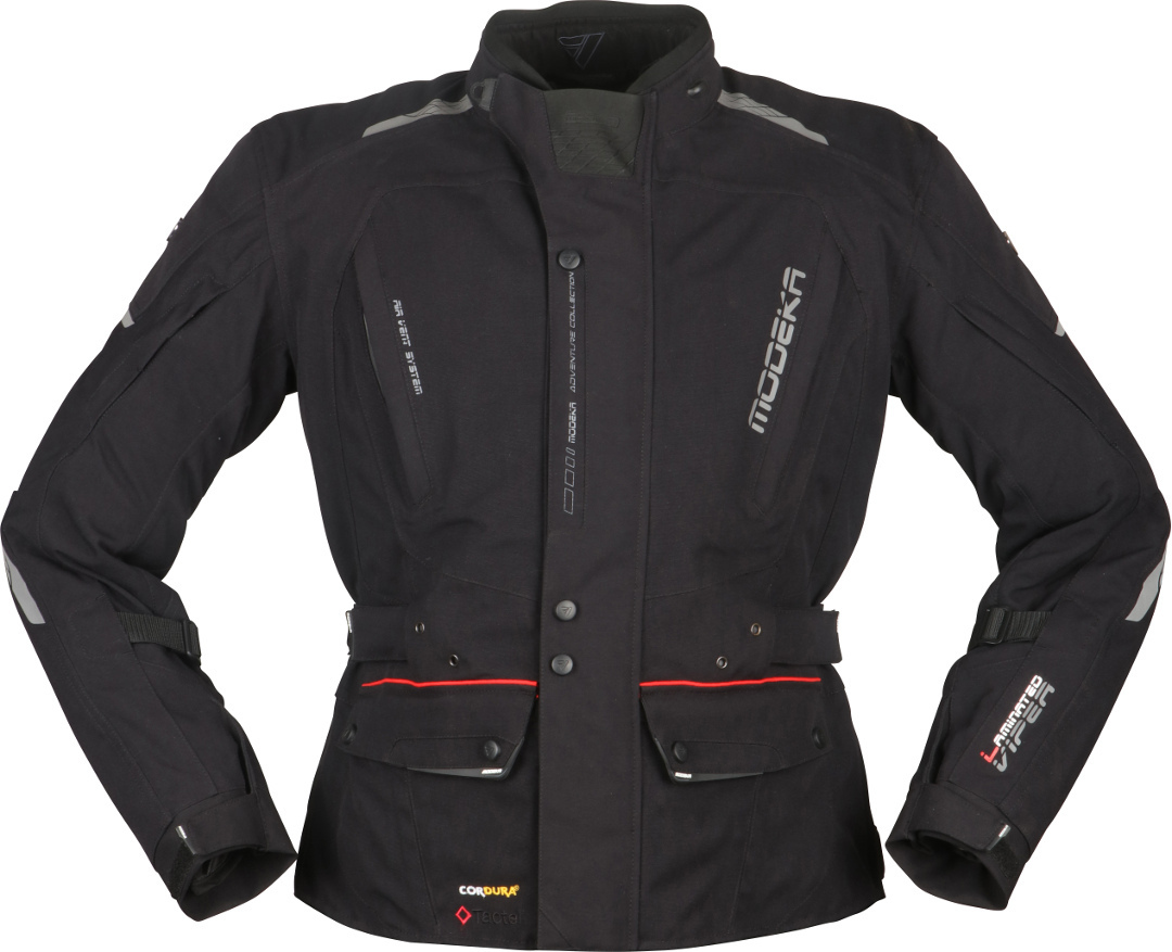 Modeka Viper LT Motorcykel tekstil jakke Sort L Figur 1