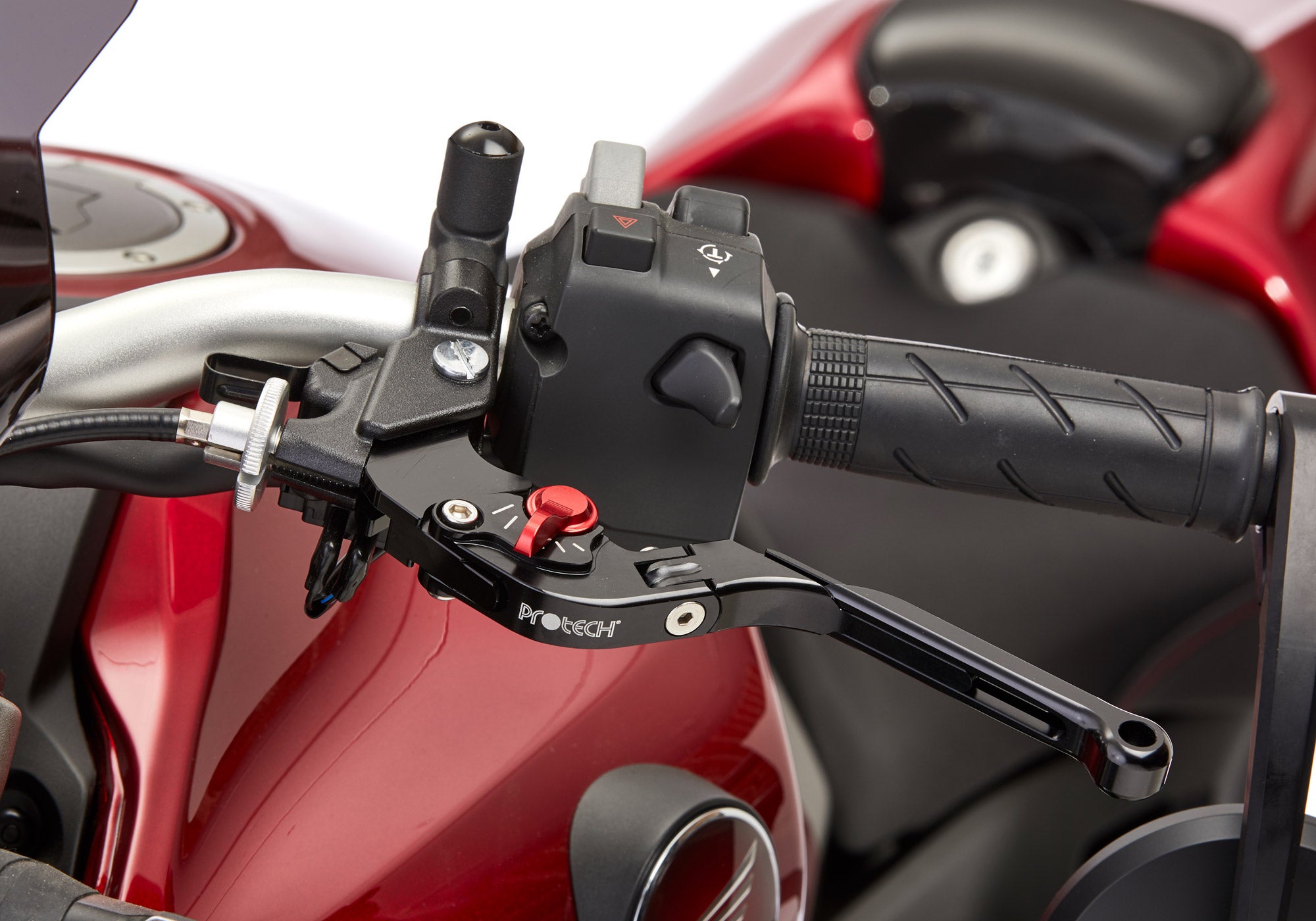 PROTECH brake lever Sport 6061-T6-Aluminium black anodized / adjuster red black/red Figure 2
