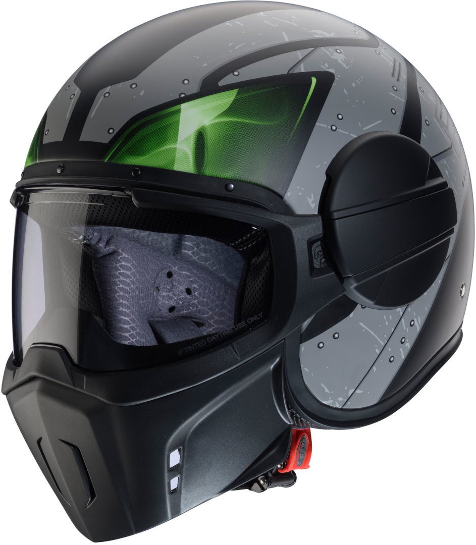 Caberg Ghost X Vyrus Casco Jet nero opaco/grigio/verde XL (60) Figura 1