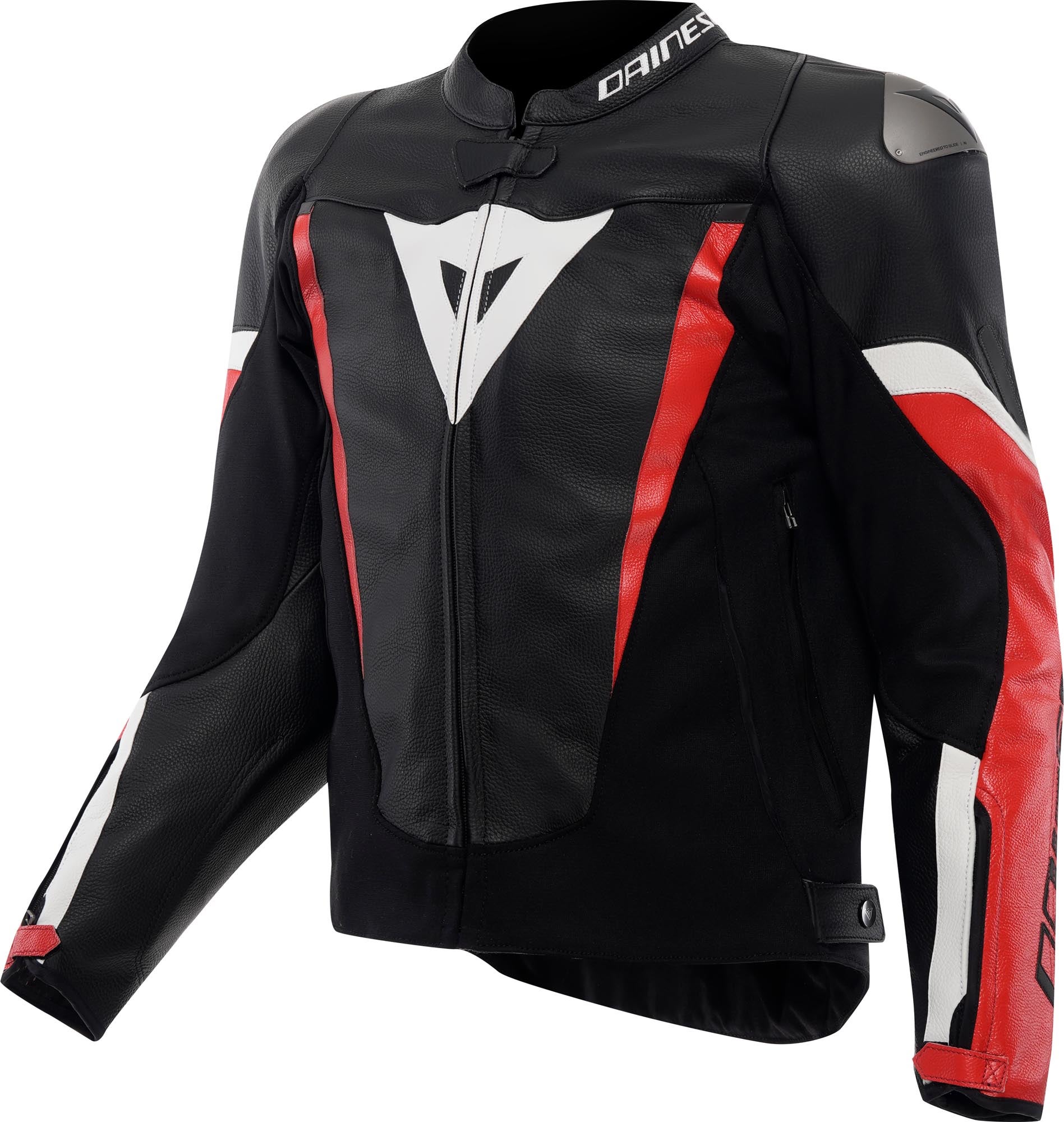Dainese Avro 6 Veste en cuir moto Noir/Rouge/Blanc 62 Figure 1