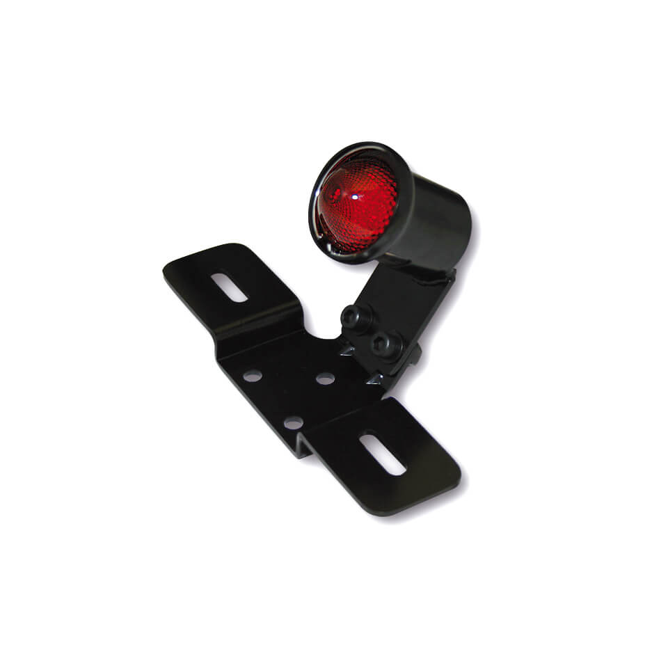 SHIN YO LED-Rücklicht OLD SCHOOL TYP3, schwarz, rotes Glas, mit Nr.-Schildhalter Figur 1