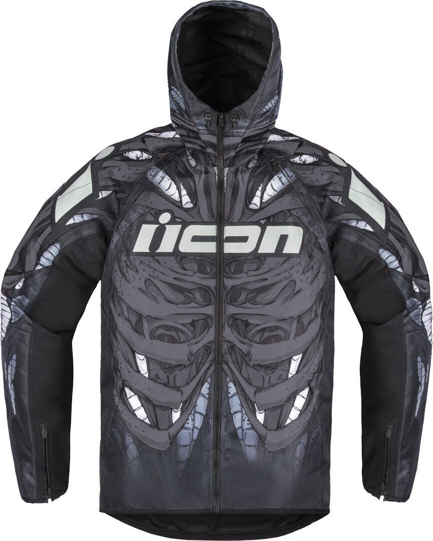 Icon Airform Manik'R Motorcycle Textile Jacket grey/black XXL Figure 1