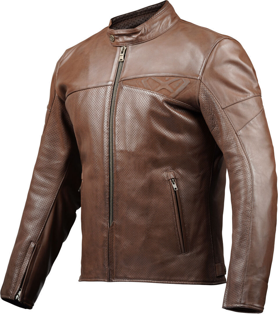 Ixon Cranky Air Perforated Motorcycle Leather Jacket brown M Figure 1