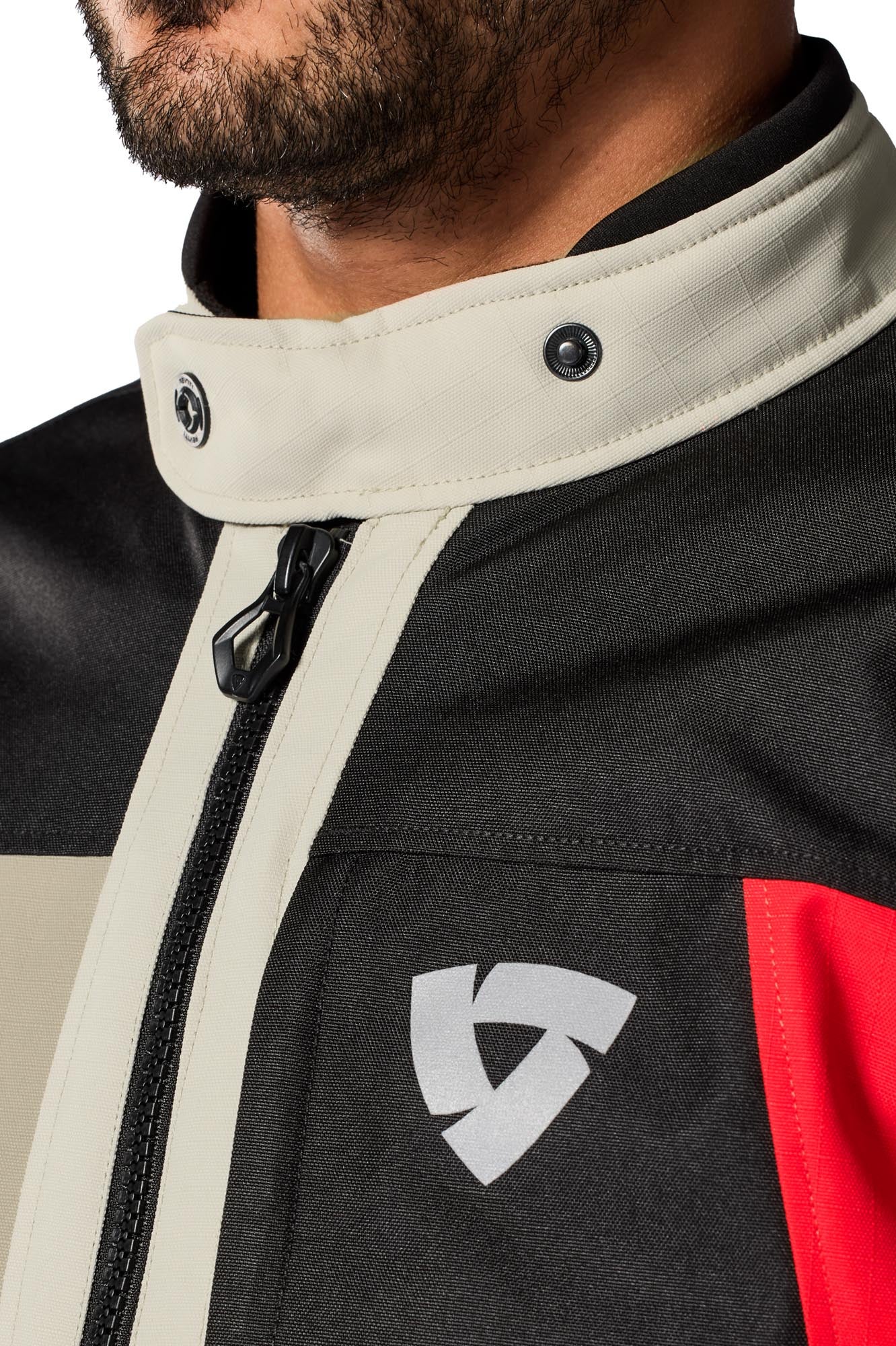 Revit Convergent H2O wasserdichte Motorrad Textiljacke sand/rot M Abbildung 8