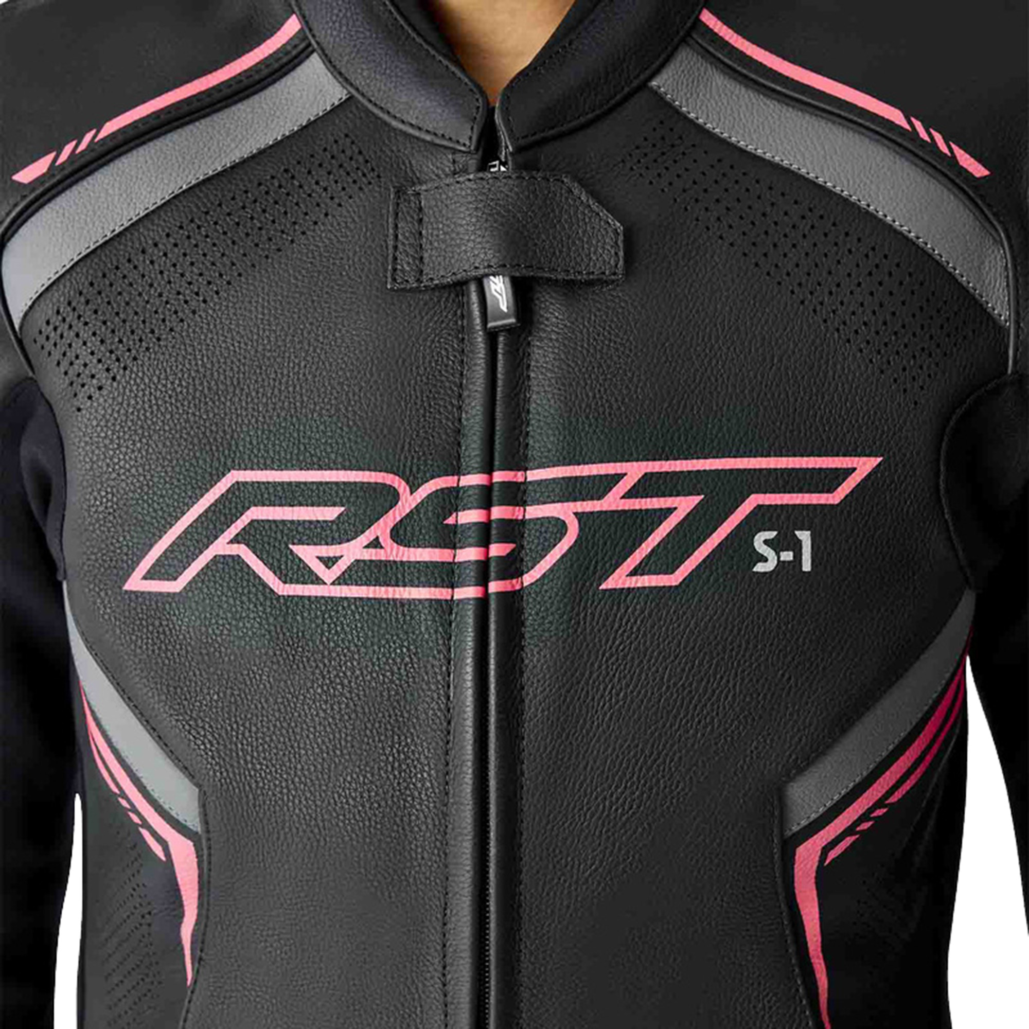 RST S1 D3O Ladies Motorcycle Leather Jacket black/pink 20 Figure 6