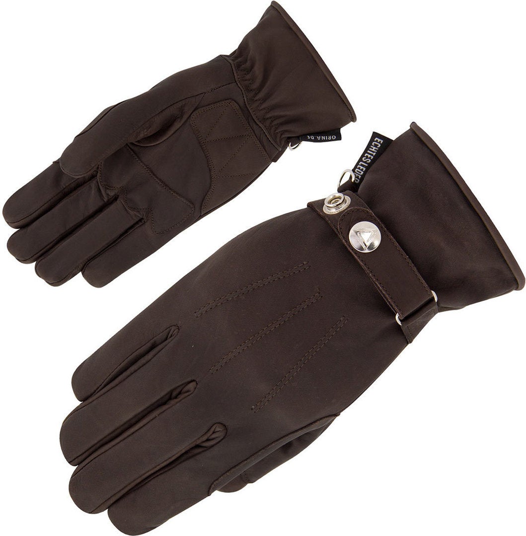 Orina Classic II Motorcykelhandsker mørkebrun 9 (L) Figur 1