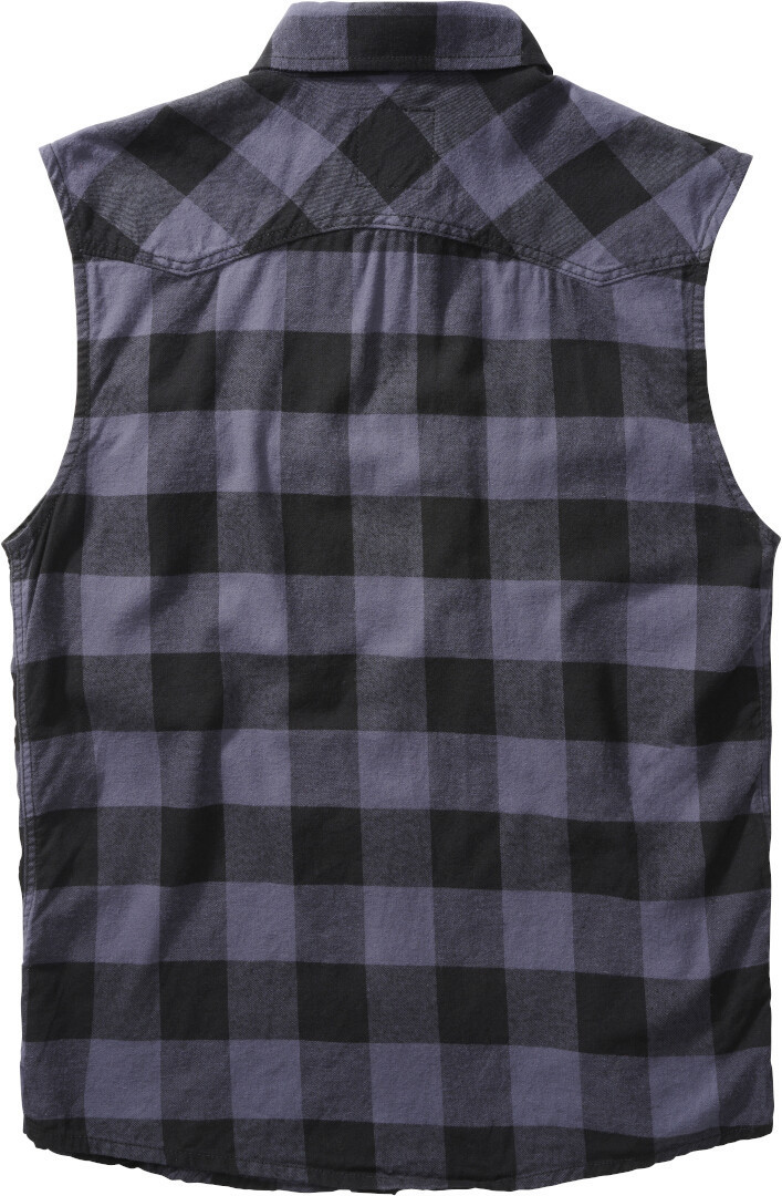 Brandit Checkshirt ärmlös skjorta Svart/grå 5XL Figur 2