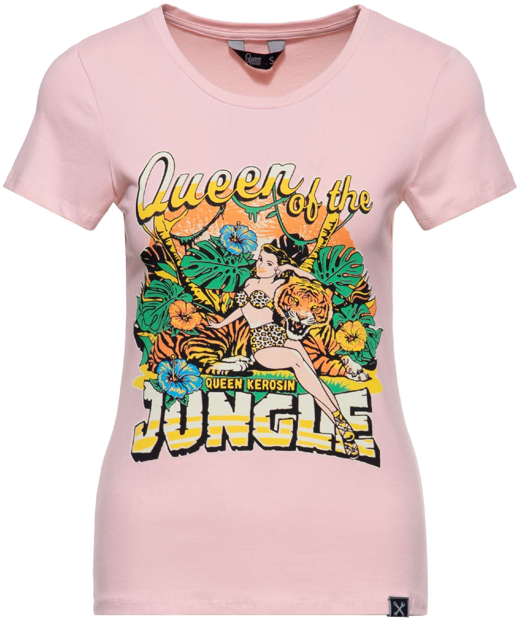 Queen Kerosin Queen Of The Jungle Dámske tričko ružová L Obrázok 1
