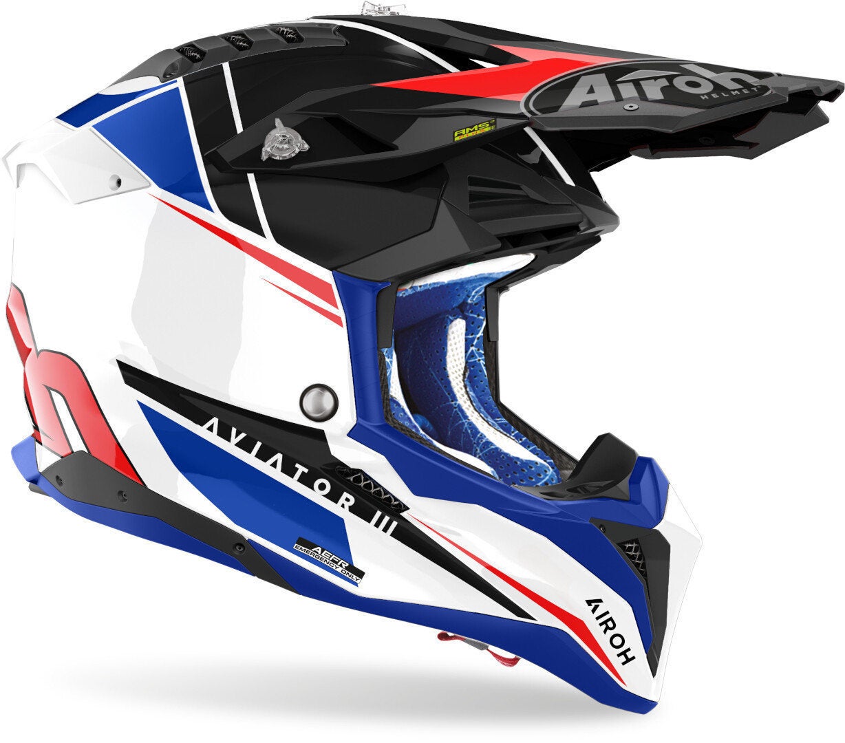 Airoh Aviator 3 Push Motocross Helm blau/rot M (57/58) Abbildung 2