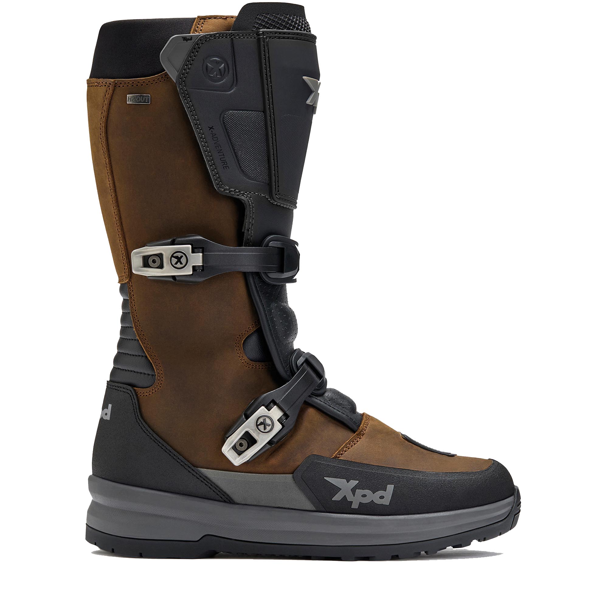 Side view of XPD X-Adventure H2Out Motorcycle Boots