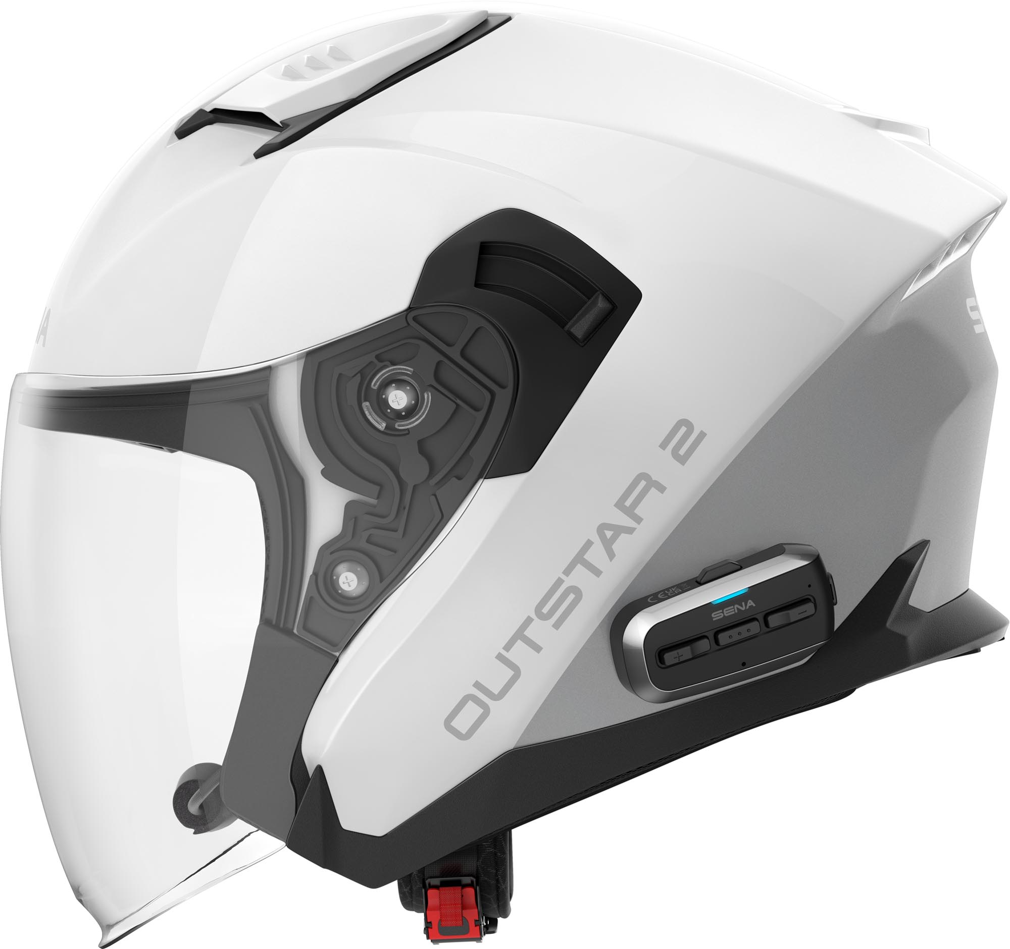 Sena Outstar 2 Hełm odrzutowy biały XL (61/62) Rysunek 3