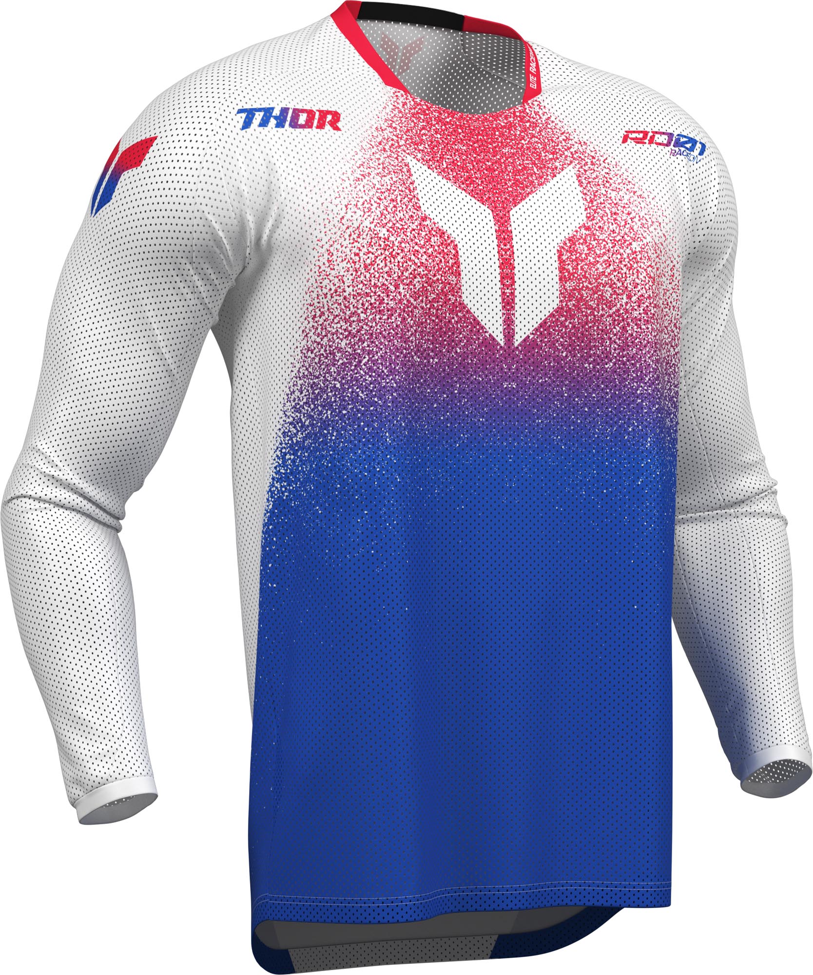 Thor Launchmode Air Darkside Motocross Jersey weiß/blau/rot S Abbildung 4