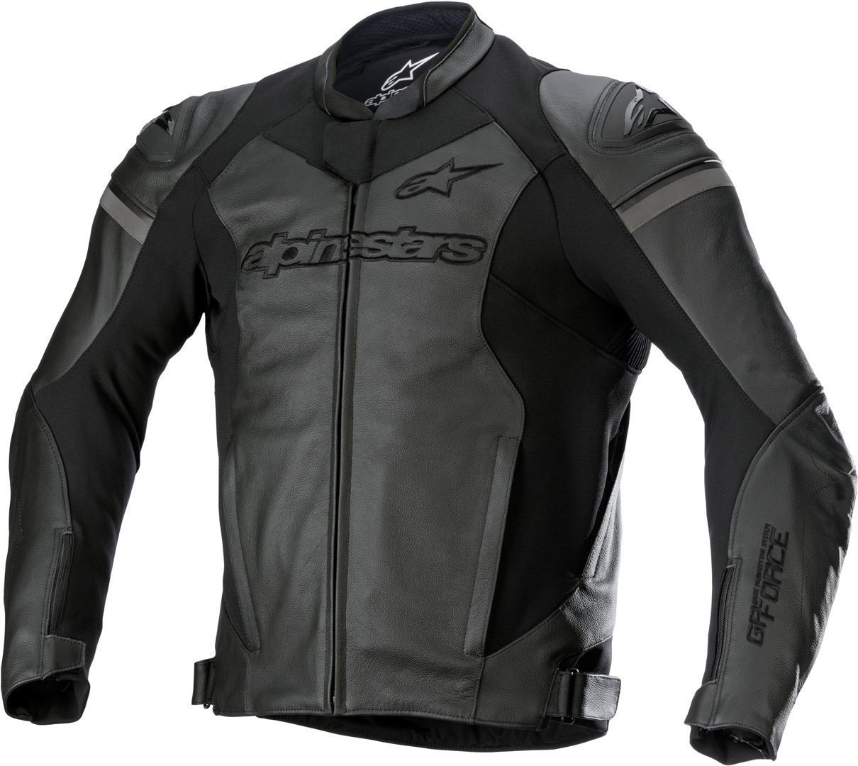 Alpinestars GP Force Motorcykel læderjakke Sort/sort 56 Figur 1