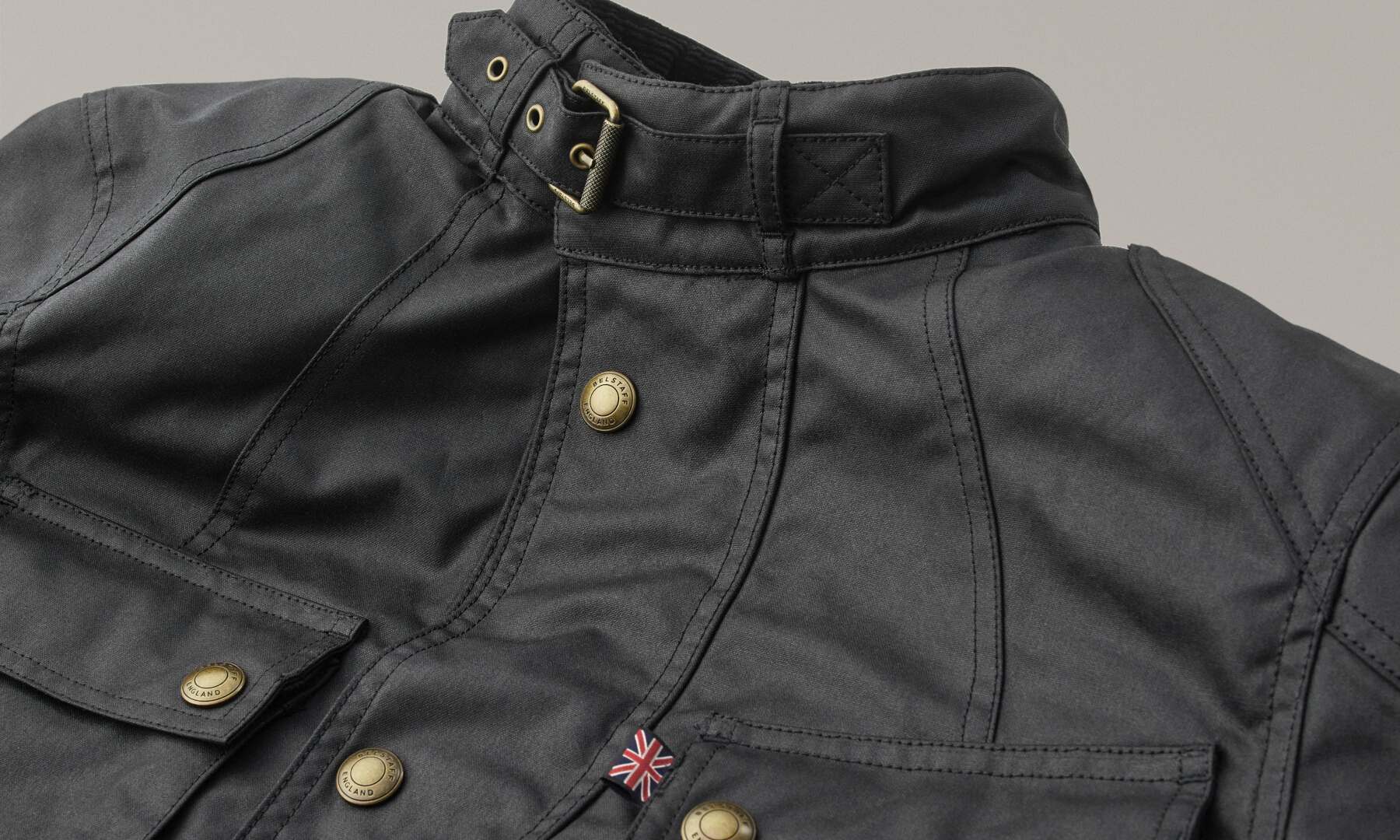 Belstaff Crosby waterproof Motorcycle Wax Jacket black S Figure 3