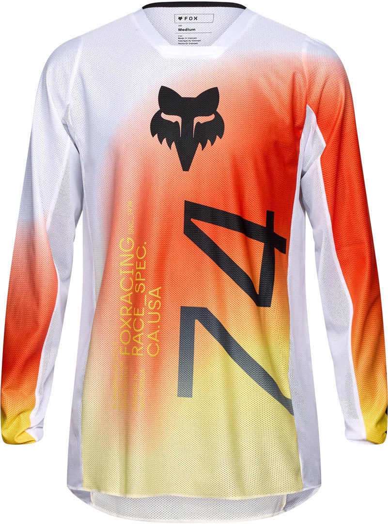 FOX 180 Air Haze Motocross trøje hvid/orange M Figur 1