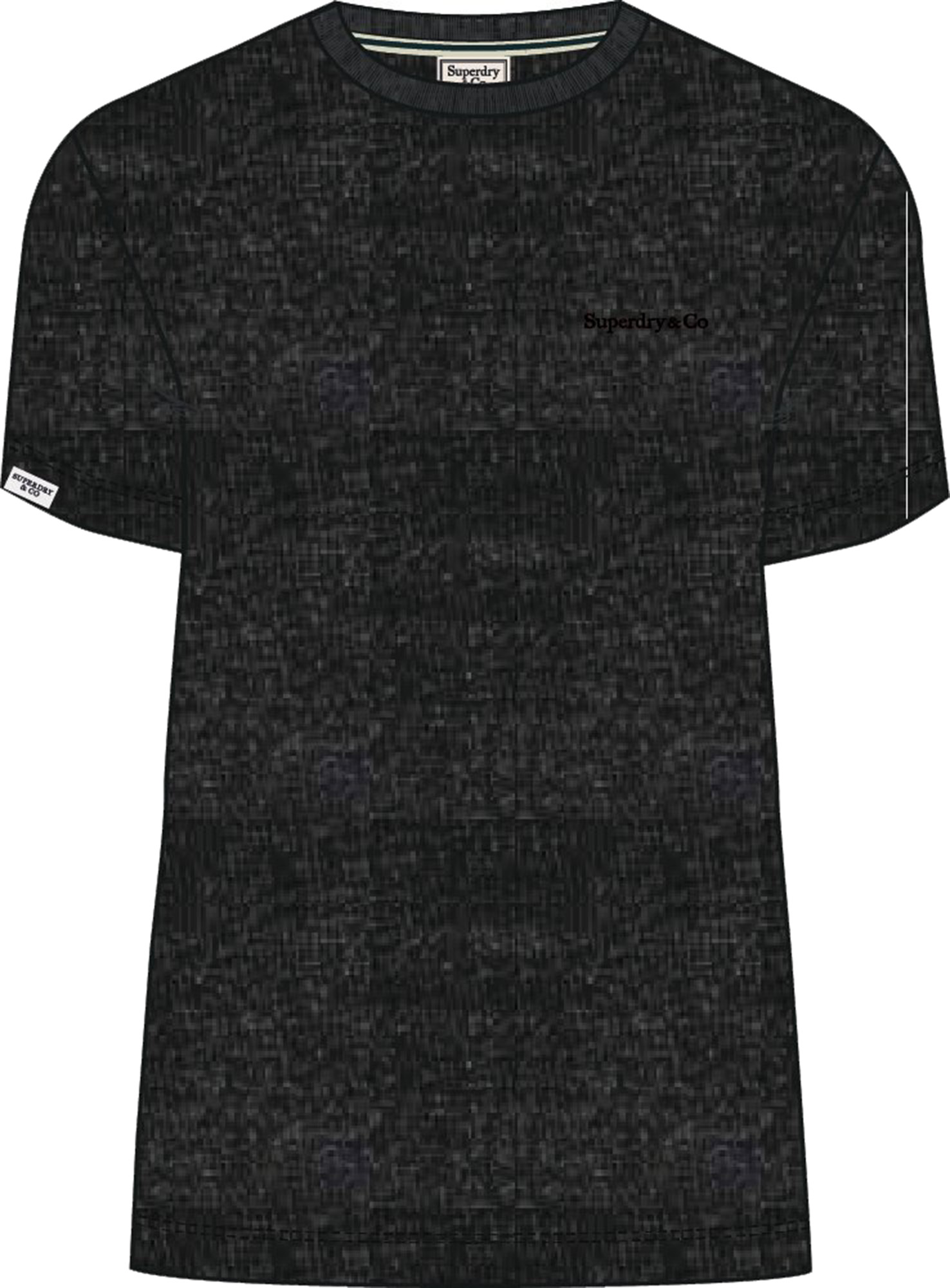 Superdry & Co Essential Company Logo Tricou negru spălăcit M Figura 1