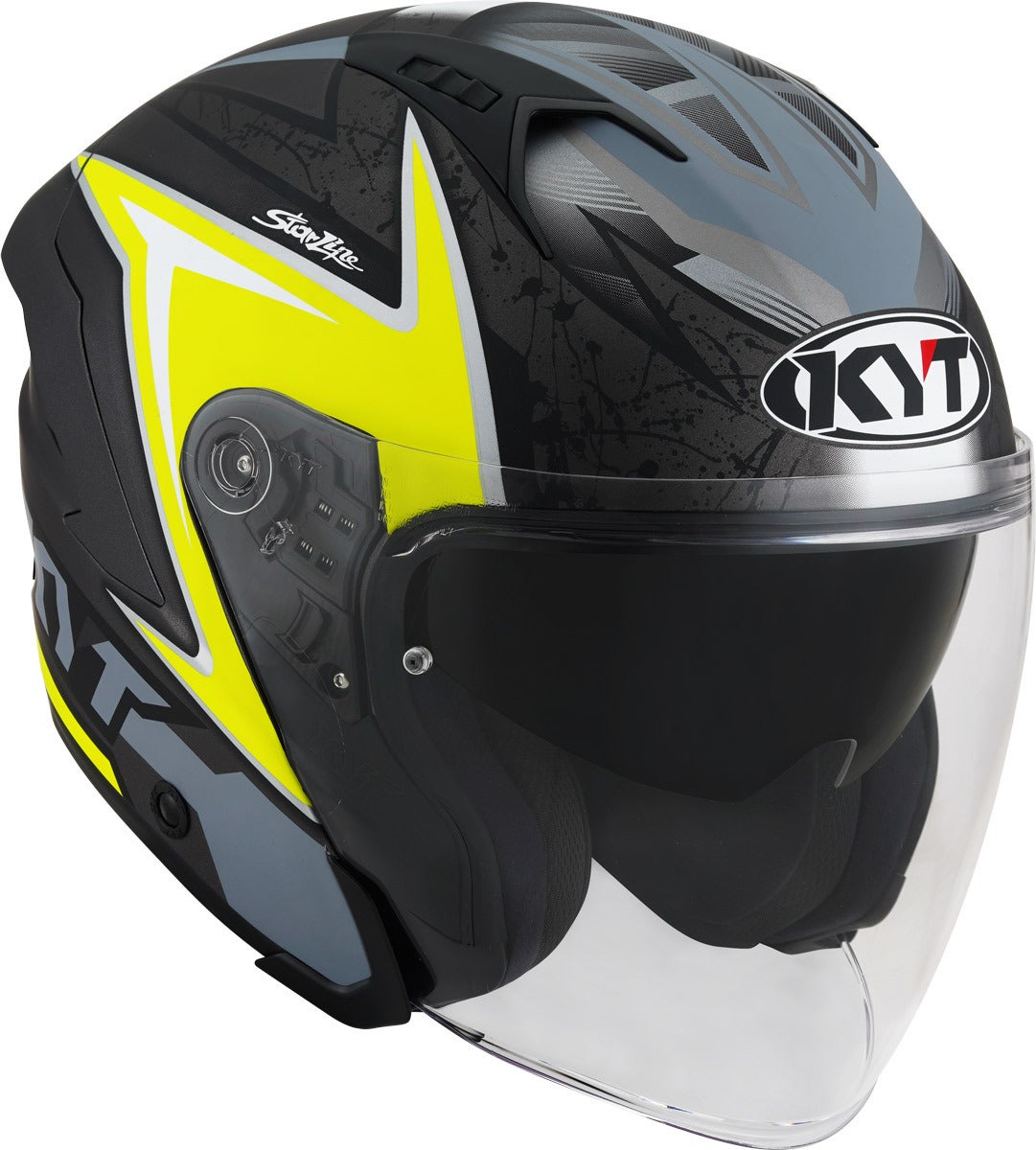 KYT NF-J Attitude Capacete a jato preto/amarelo XS (53/54) Figura 7