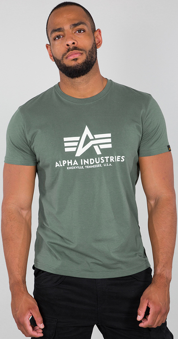 Alpha Industries Basic 티셔츠 카키 M 그림 1