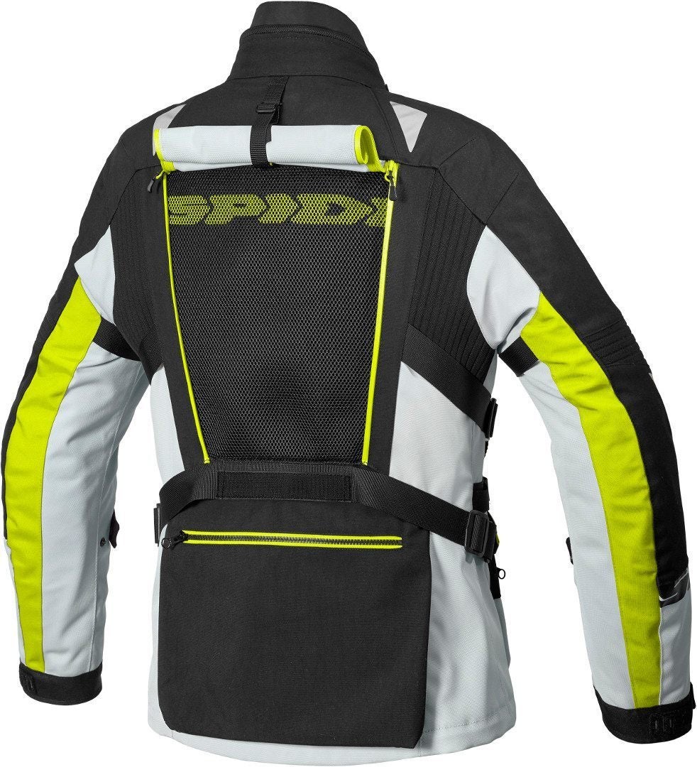 Spidi H2Out Allroad Motorcycle Textile Jacket black/grey/yellow 4XL Figure 15