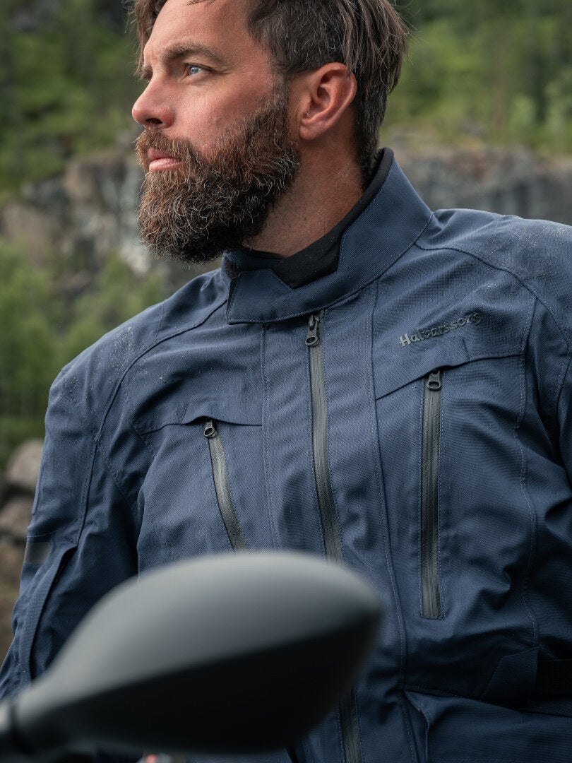 Side view of Halvarssons Gruven waterproof Motorcycle Textile Jacket