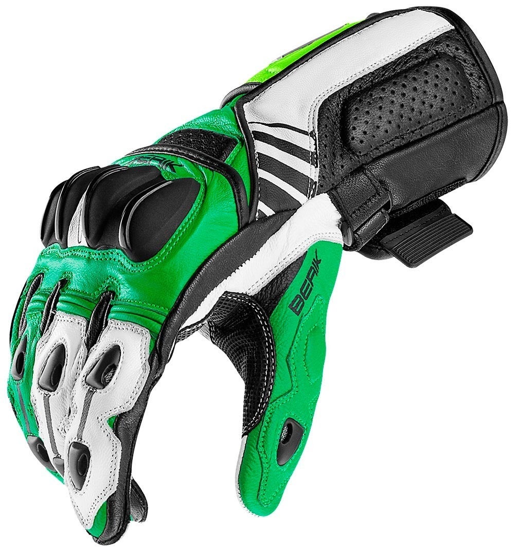 Berik Track Gants de moto Noir/Vert/Blanc L Figure 3