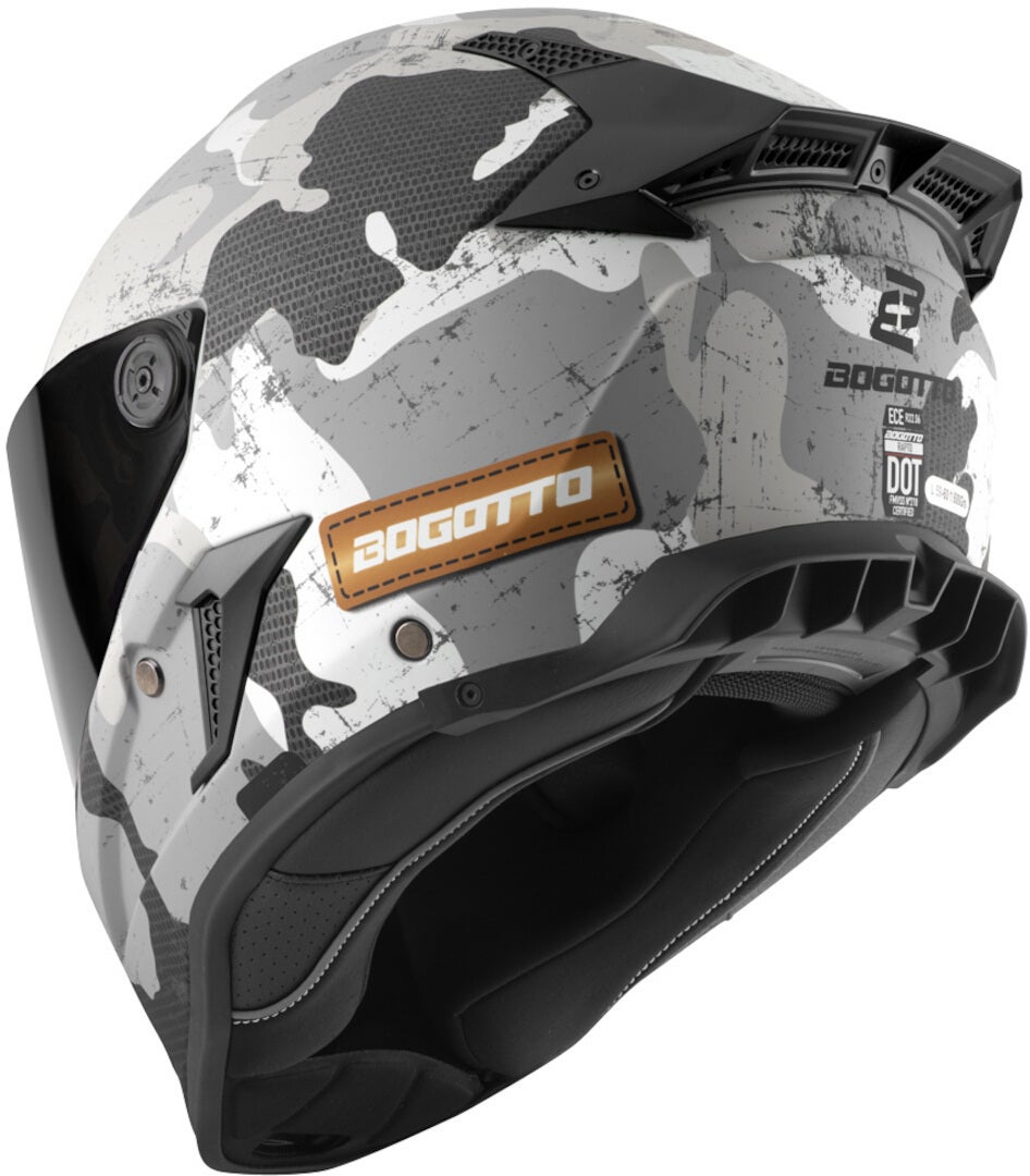 Bogotto Rapto Camo Hjelm hvid mat/grå M Figur 4
