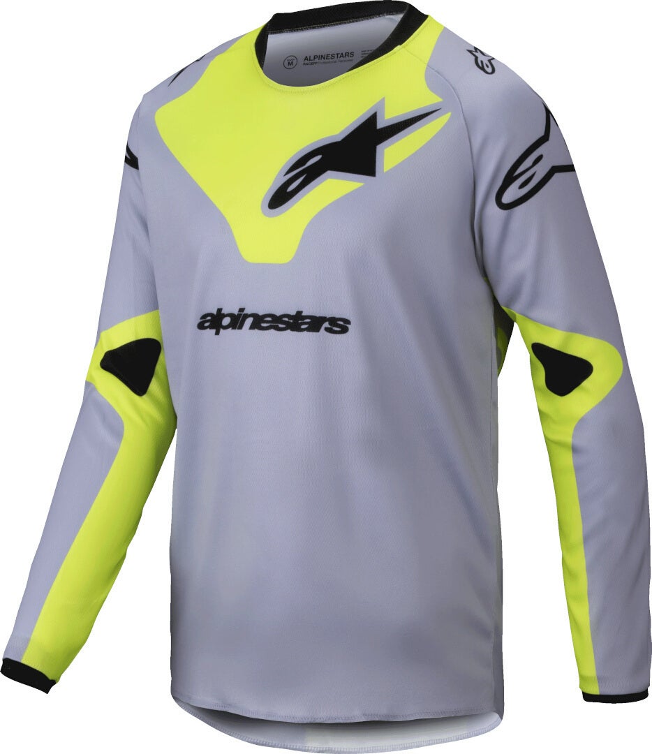Alpinestars Racer Veil Motocross trøje til børn grå/gul XL Figur 1