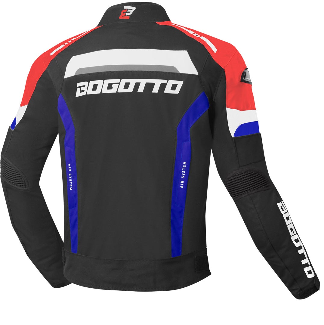 Bogotto GPX wasserdichte Motorrad Textiljacke schwarz/rot/blau L Abbildung 2