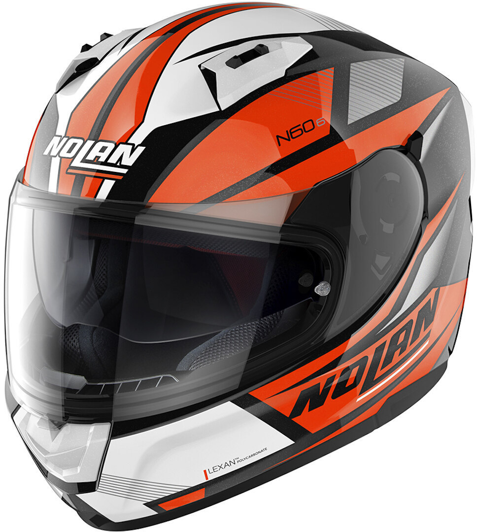 Nolan N60-6 Downshift Hjelm sort/orange/hvid M (58) Figur 1