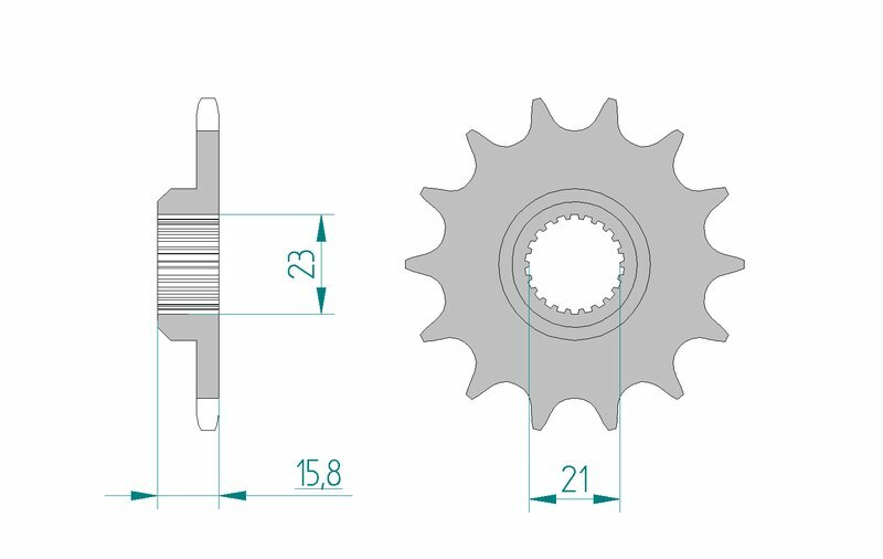 AFAM Steel Standard Front Sprocket 21504 - 520 Figure 2