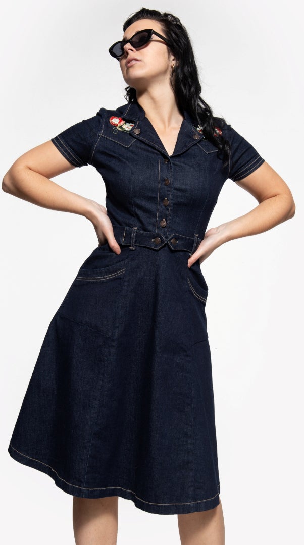 Queen Kerosin Swing Abito jeans da donna XS Figura 10