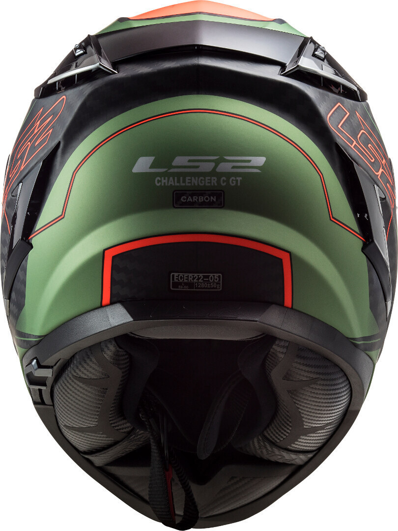 LS2 FF327 Challenger Fold Carbon Casque Vert/Noir/Orange M (57/58) Figure 3