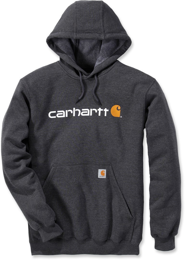 Carhartt Signature Logo Midweight Munktröja mörkgrå/vit L Figur 1