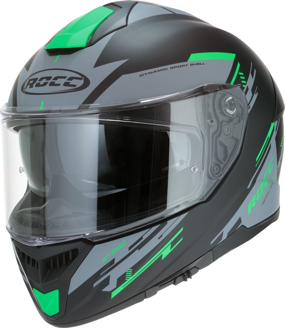 Rocc 861 Capacete preto fosco/verde S (55/56) Figura 1