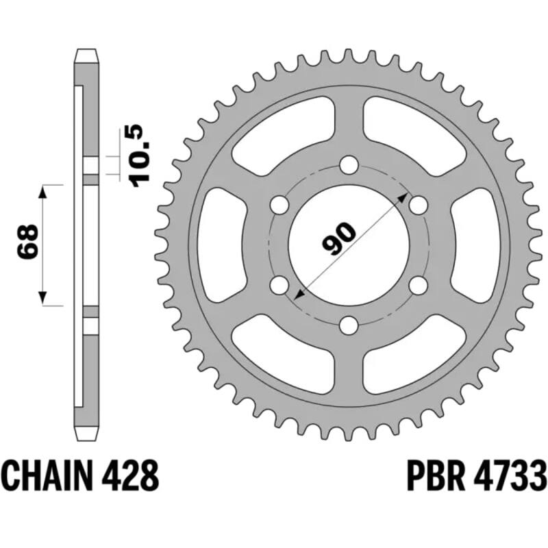 PBR Bakdrev stål standard - 428 Figur 2