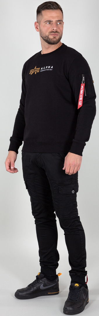Alpha Industries Label Pullover nero XL Figura 3
