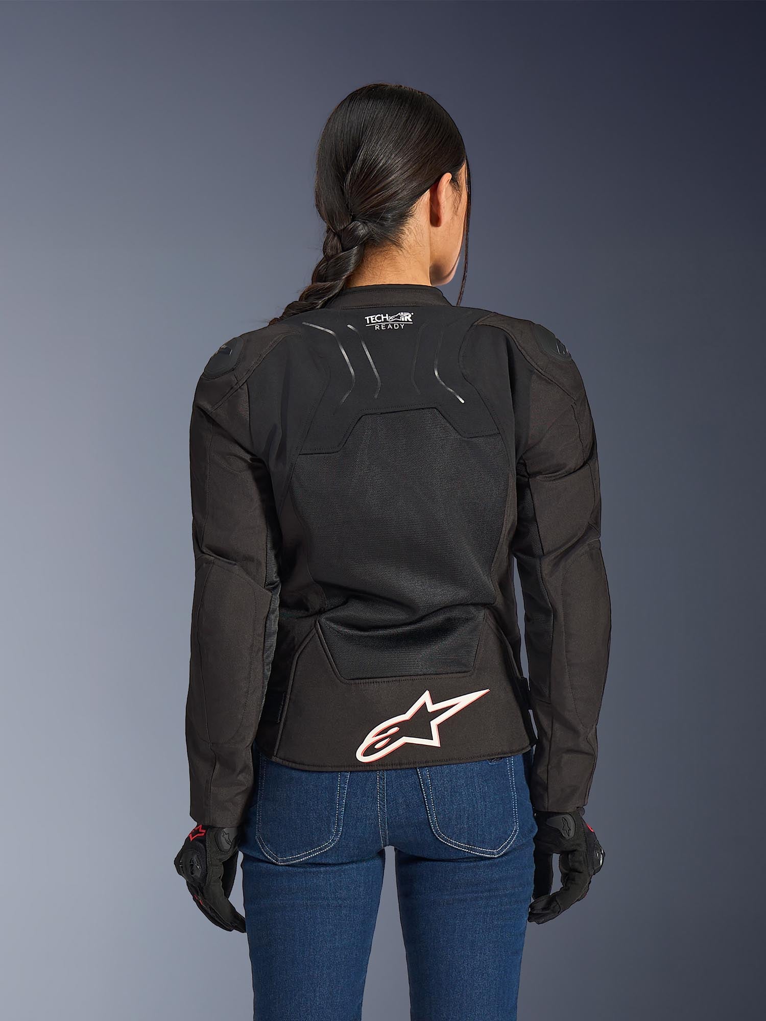 Side view of Alpinestars Stella SMX Air Perforated Ladies Motorcycle Textile Jacket