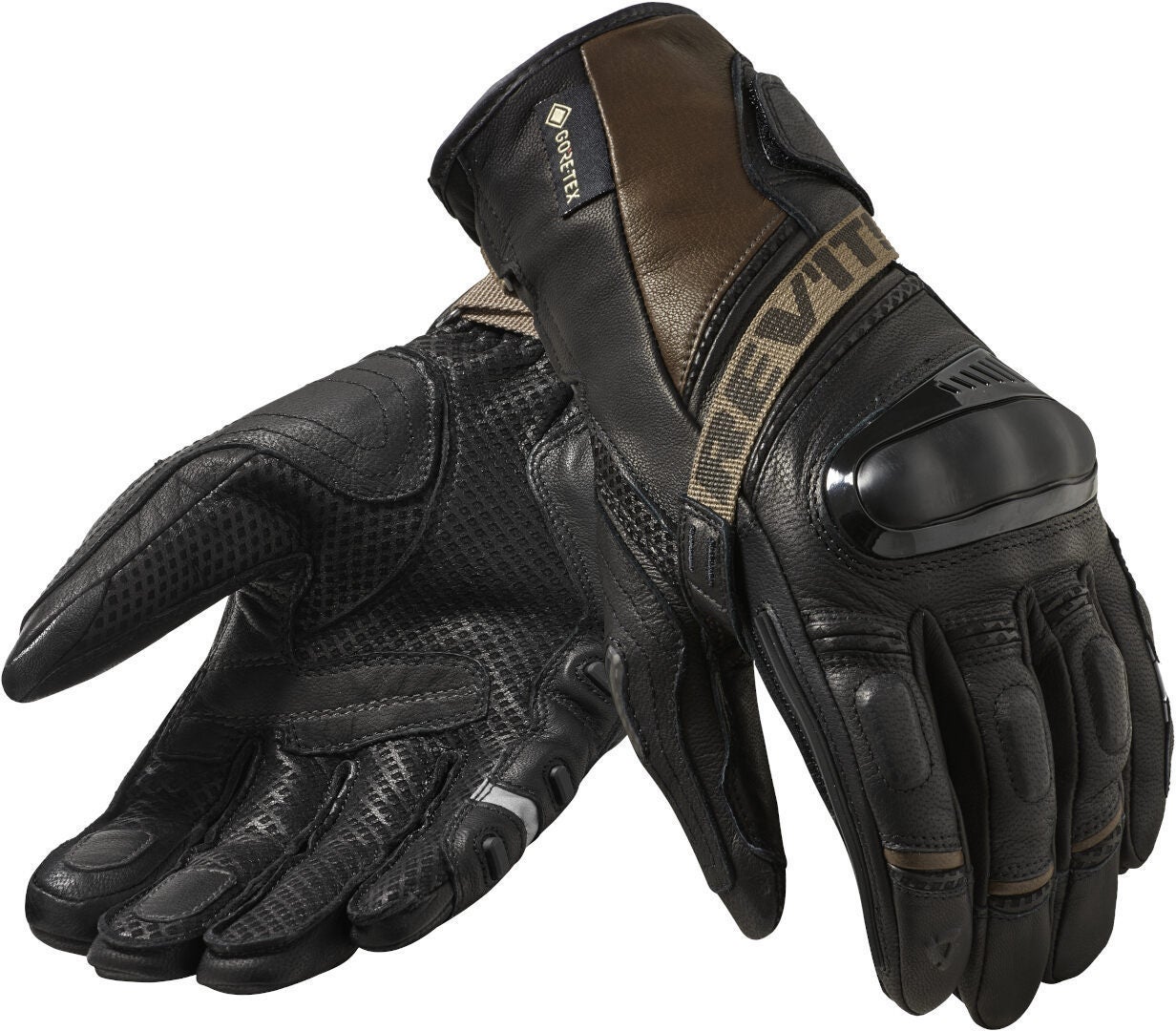 Revit Dominator 3 GTX Motorcykel handsker Sort/sand M Figur 1