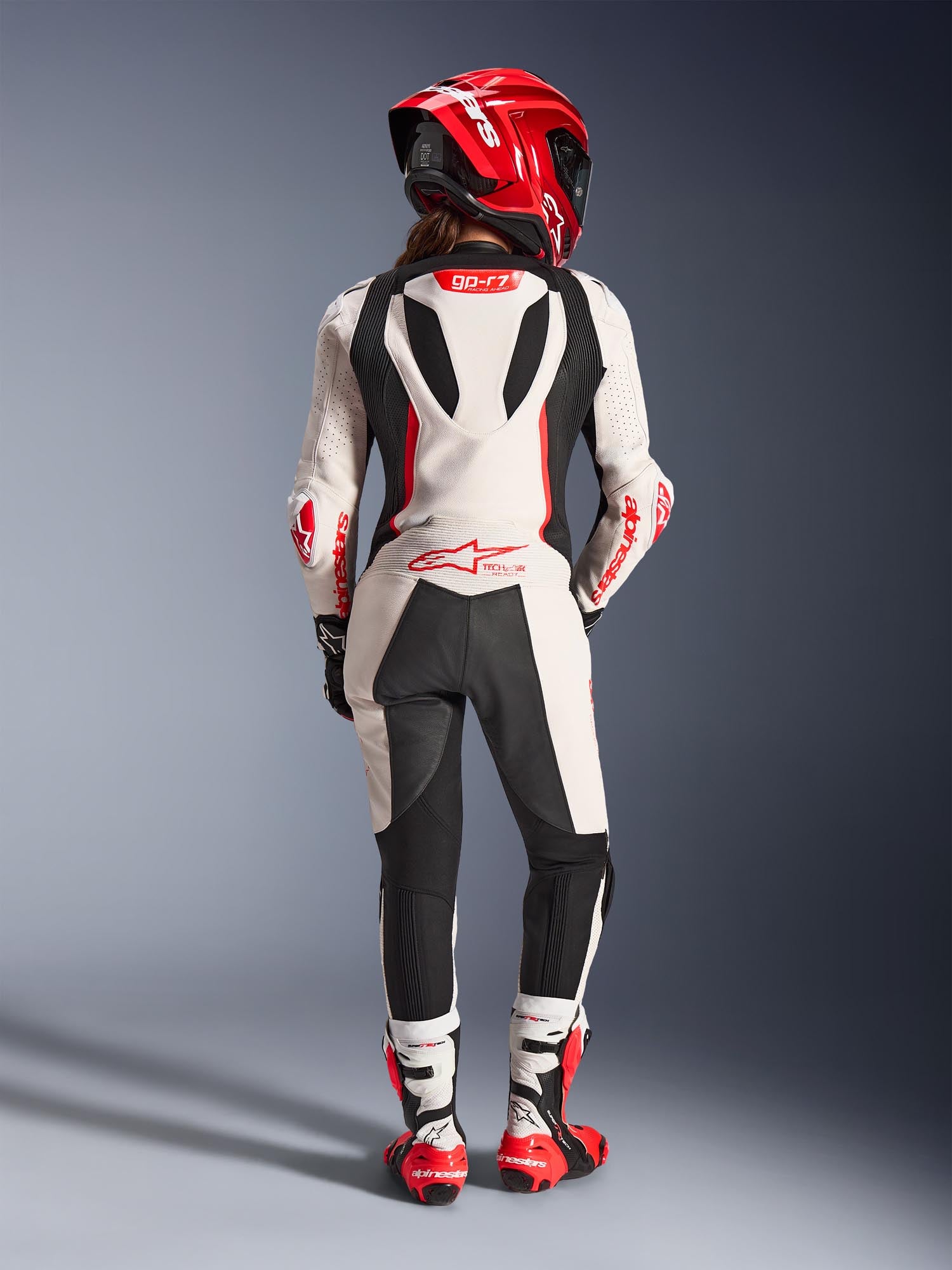 Alpinestars Stella GP-R7 Ladies 1-Piece Motorcycle Leather Suit white/black/red 44 Figure 11