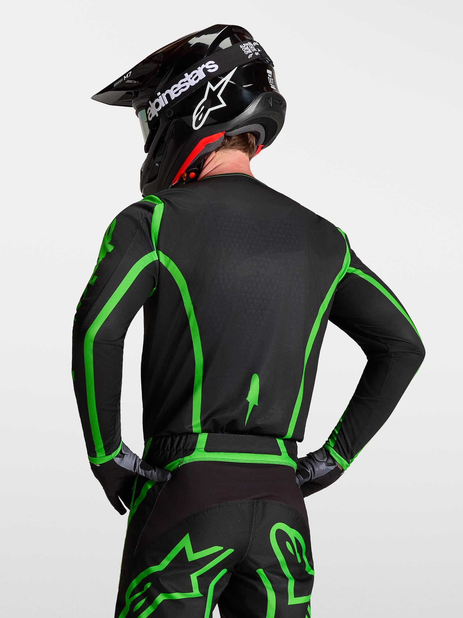 Alpinestars Fluid Apex V2 Motocrosstrøje Sort/neon-grøn L Figur 9