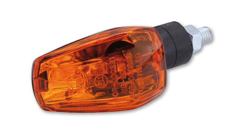 HIGHSIDER Smart IMOLA 1 Lampa Mini Indikator Kropp Svart / Lins Orange (Par), Fram & Bak Figur 3