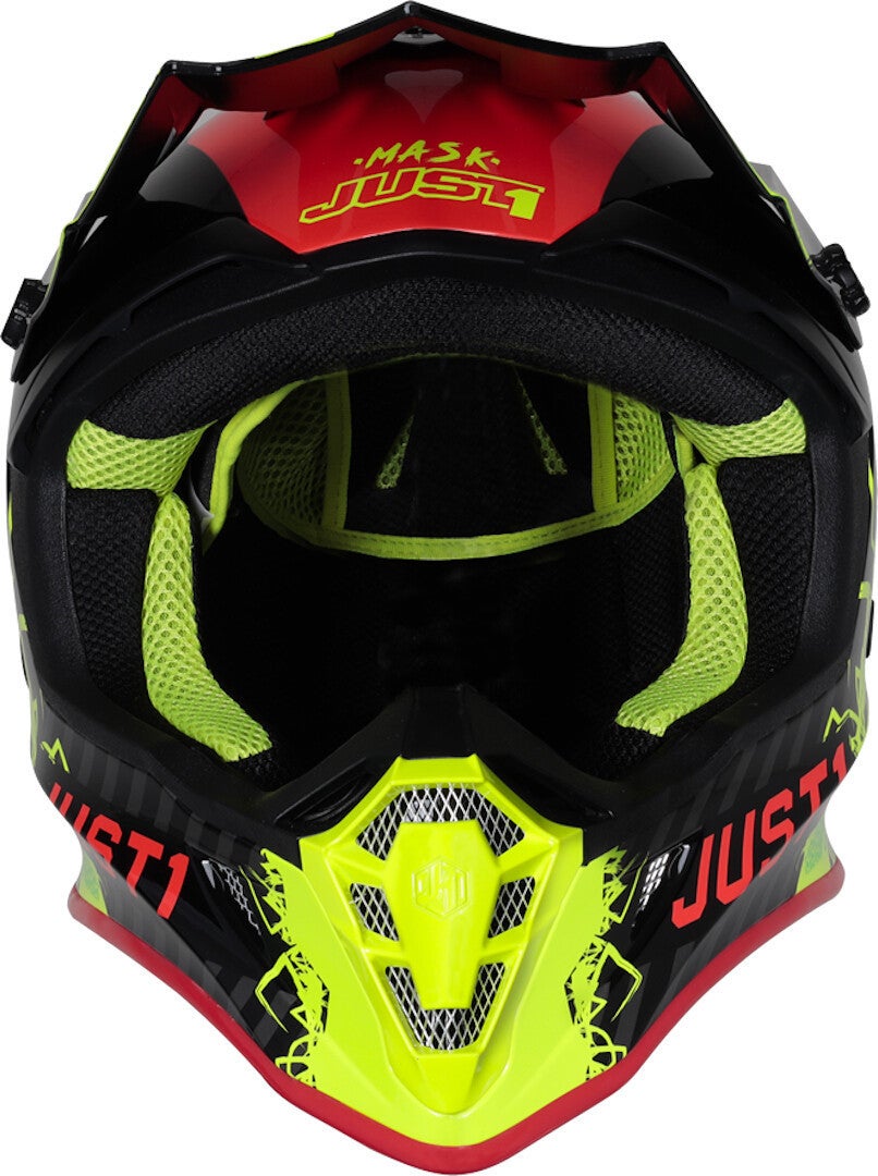 Just1 J38 Mask Casco motocross giallo/rosso/nero M (57/58) Figura 4