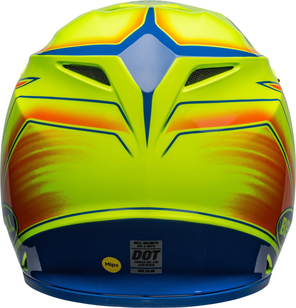 Bell MX-9 Mips Zone Casco Motocross giallo/blu/rosso M (57/58) Figura 6