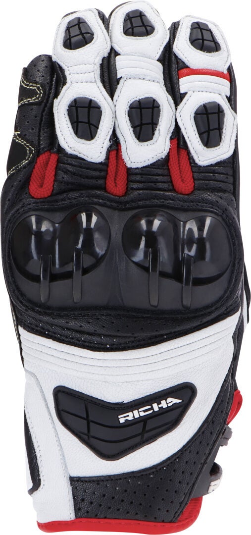 Richa Stealth gants de moto perforés Noir/Blanc/Rouge M Figure 1