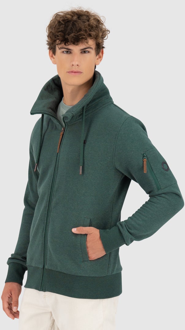 Alife And Kickin EliasAK A Zip Sweatshirt Moletom com zíper Verde escuro M Figura 3